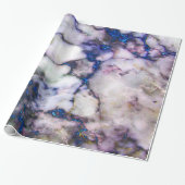 Grauer Marmor mit blauem Glitzer Geschenkpapier (Ungerollt)