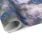 Grauer Marmor mit blauem Glitzer Geschenkpapier (Rolleneckpunkt)