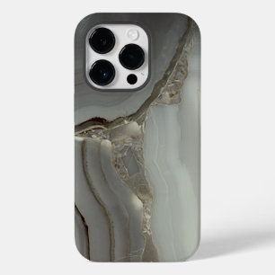 Grauer Marmor mit Goldader Case-Mate iPhone 14 Pro Hülle