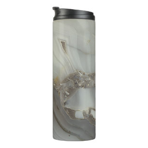 Grauer Marmor mit Goldader Thermosbecher