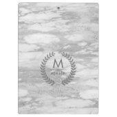 Grauer Marmor mit Laura-Kreiderahmen Klemmbrett (Rückseite)