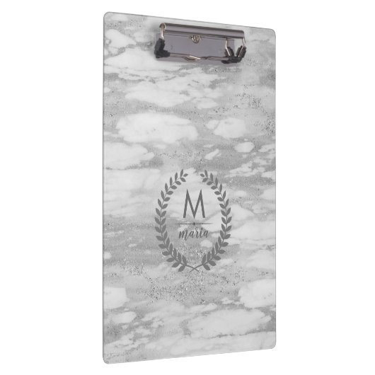 Grauer Marmor mit Laura-Kreiderahmen Klemmbrett (Rechts)