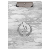Grauer Marmor mit Laura-Kreiderahmen Klemmbrett (Vorderseite)