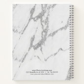 Grauer Marmor mit silberfarbenem Imitat Notizblock (Rückseite)