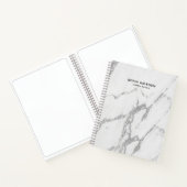 Grauer Marmor mit silberfarbenem Imitat Notizblock (Innenseite)