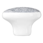 Grauer Marmor mit weißem Schubfach, Türgriff Keramikknauf (Seitenansicht)