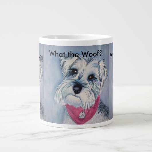 GRAUER MINIATURSCHNAUZER Jumbo-Tasse (Vorderseite)