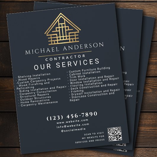 Grauer Minimal Zuhause Gebäude Construction QR Cod Flyer