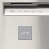 Grauer minimalistischer benutzerdefinierter Name  Magnet (In Situ (Geschirrspüler))