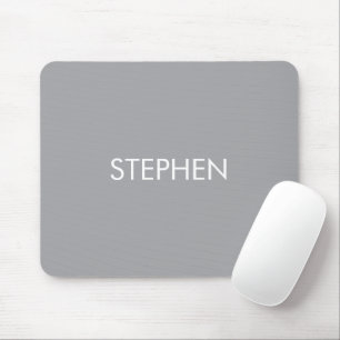 Grauer minimalistischer benutzerdefinierter Name  Mousepad