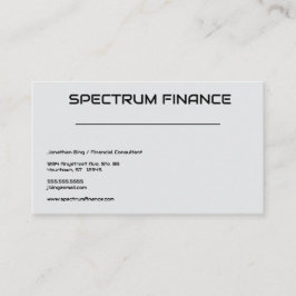 Grauer minimalistischer Finanzprofi anpassbar Visitenkarte