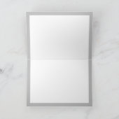 Grauer Minimalistischer Monogramm-Individuelle Nam Dankeskarte (Innenseite)