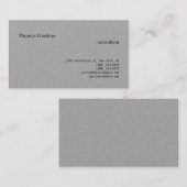 Grauer Minimalistischer Schlichter kreativer Moder Visitenkarte (Vorne/Hinten)