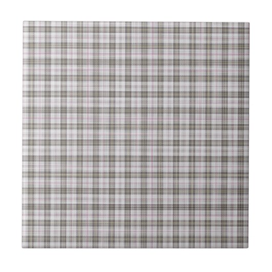 Grauer Mode Tartan Fliese (Vorderseite)