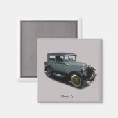 Grauer Modell A-Magnet Magnet (Vorderseite/Rückseite)