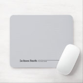 Grauer, moderner minimalistischer personalisierter mousepad (Mit Mouse)
