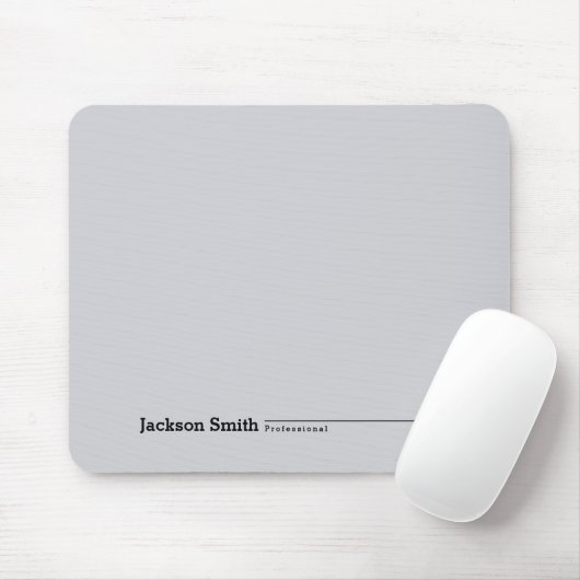 Grauer, moderner minimalistischer personalisierter mousepad (Mit Mouse)
