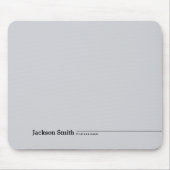 Grauer, moderner minimalistischer personalisierter mousepad (Vorne)