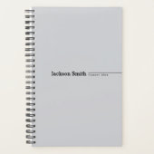 Grauer moderner minimalistischer personalisierter  planer (Vorderseite)