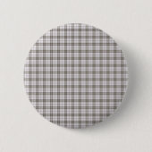 Grauer Modetartan Button (Vorderseite)
