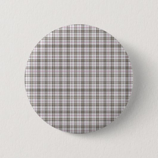 Grauer Modetartan Button (Vorderseite)
