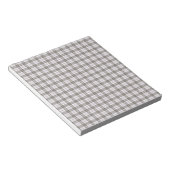 Grauer Modetartan kariert Notizblock (angewinkelt)