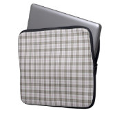Grauer Modetartan Laptopschutzhülle (Vorderseite Links)