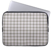 Grauer Modetartan Laptopschutzhülle (Vorderseite)
