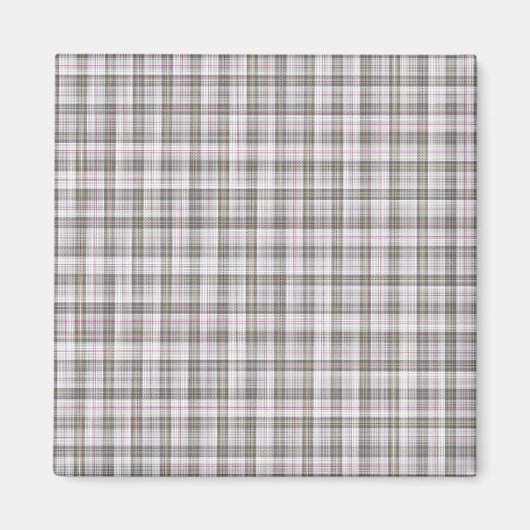 Grauer Modetartan Magnet (Vorne)