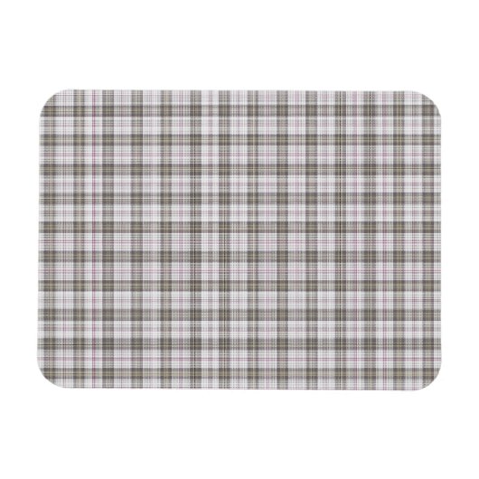 Grauer Modetartan Magnet (Horizontal)