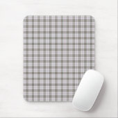 Grauer Modetartan Mousepad (Mit Mouse)