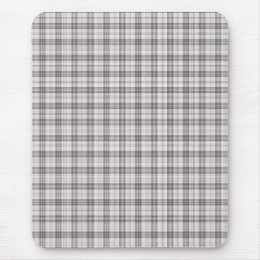 Grauer Modetartan Mousepad (Vorne)