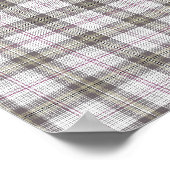 Grauer Modetartan Poster (Ecke)