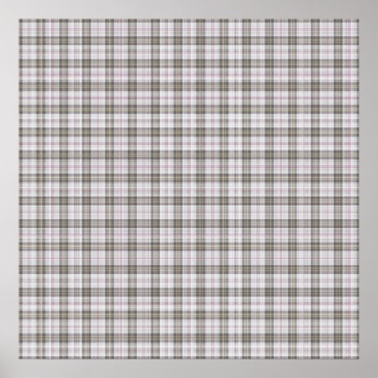 Grauer Modetartan Poster (Vorne)