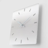 Grauer monochromatischer weißer Ombre Minimaler Gl Quadratische Wanduhr (Winkel)