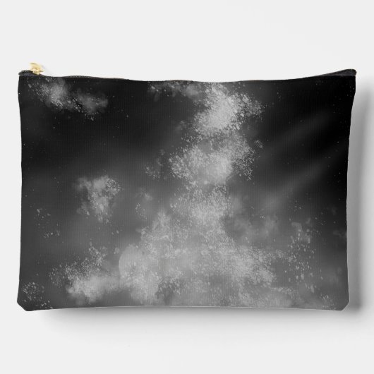 Grauer Monochrome Night Sky Zubehörtasche (Vorderseite)