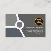 Grauer Monochrome Topographic Map Logistics-Treibe Visitenkarte (Rückseite)