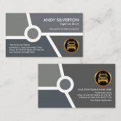 Grauer Monochrome Topographic Map Logistics-Treibe Visitenkarte (Vorne/Hinten)