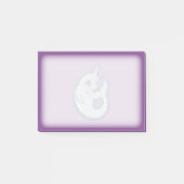 Grauer Narwal mit Zeichnend Spots Post-it Klebezettel (Vorderseite)