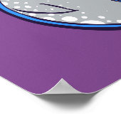 Grauer Narwal mit Zeichnend Spots Poster (Ecke)