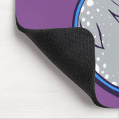 Grauer Narwhal mit Löffel Tinte Zeichnend Design Mousepad (Ecke)