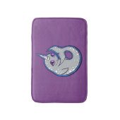 Grauer Narwhal Wal mit der Stellen-Tinte, die Badematte (Vorderseite Vertikal)