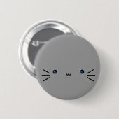 grauer neko Knopf Button (Vorne & Hinten)
