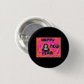 Grauer Neujahrswall Button (Vorne & Hinten)
