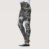 Grauer Oktopus auf Ihrer Farbe - Leggings (Links)
