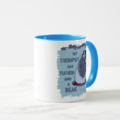 Grauer Papagei-Therapeut - Funny Gift Idee für Bes Tasse (VorderseiteRechts)