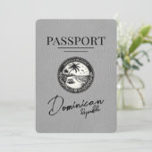 Grauer Pass für die Dominikanische Republik Save t Save The Date (Stehend Vorderseite)