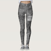Grauer Patchwork-Wald Leggings (Vorderseite)