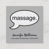 Grauer Platz Massage Therapist Personalkarte Terminkarte (Vorderseite)