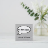 Grauer Platz Massage Therapist Personalkarte Terminkarte (Stehend Vorderseite)